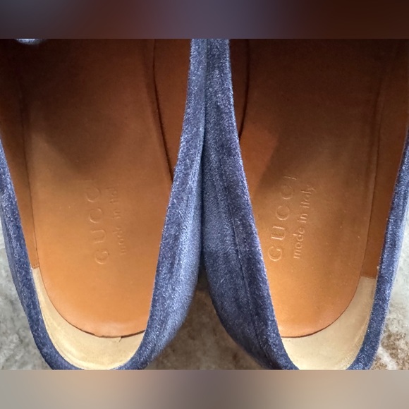 GUCCI GG Horsebit Suede Loafers Blue 9 / 9.5 US $1050 Jordaan 1953 Moccasins main image 9